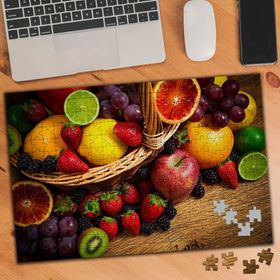 74835 Meyve Dolu Sepet Fotoğrafı 240 Parça Puzzle Yapboz