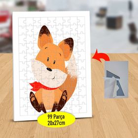 7485593 Sevimli Oturan Tilki 99 Parça Puzzle Yapboz Tablo