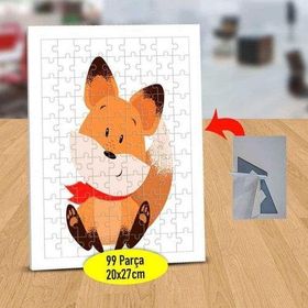 7485593 Sevimli Oturan Tilki 99 Parça Puzzle Yapboz Tablo