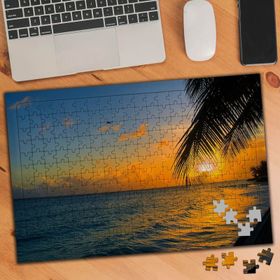 74864 Palmiye Ağacı ve Deniz Manzarası 240 Parça Puzzle Yapboz