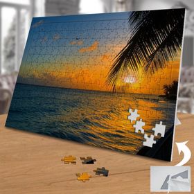 74864 Palmiye Ağacı ve Deniz Manzarası 240 Parça Puzzle Yapboz