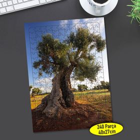 74902764 Yeşil Ovada Görkemli Ağaç 240 Parça Puzzle Yapboz