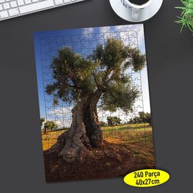 74902764 Yeşil Ovada Görkemli Ağaç 240 Parça Puzzle Yapboz