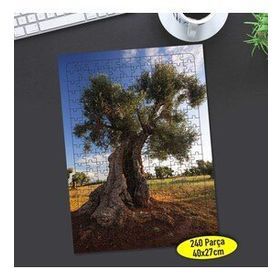 74902764 Yeşil Ovada Görkemli Ağaç 240 Parça Puzzle Yapboz