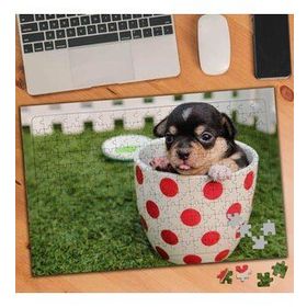 74947 Fincan İçinde Yaramaz Yavru Köpek 240 Parça Puzzle Yapboz
