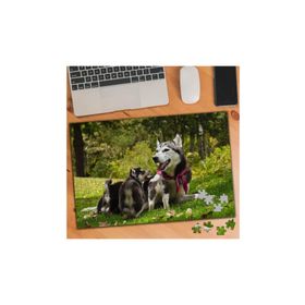 74968 Ormanda Husky ve Yavru Köpek 240 Parça Puzzle Yapboz
