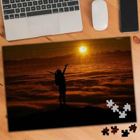 74981 Dağın Güneş Bulut Manzarası 240 Parça Puzzle Yapboz