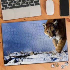 74996 Karlı Kış Mevsimi Vahşi Puma 240 Parça Puzzle Yapboz