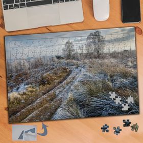 750 Buz Tutmuş Çalılıklar Doğa 240 Parça Puzzle Yapboz Tablo