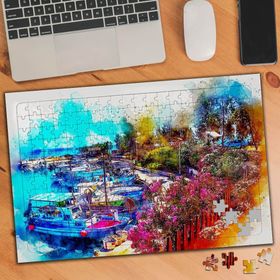 75007 Suluboya Sanatı Şehir Manzarası 240 Parça Puzzle Yapboz