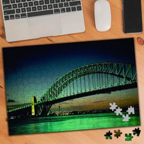 75017 Yeşil Renkte Demir Köprü Manzarası 240 Parça Puzzle Yapboz