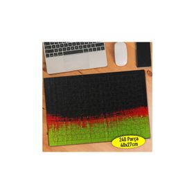 7509 Kırmızı Yeşil Siyah Boya Desenleri 240 Parça Puzzle Yapboz