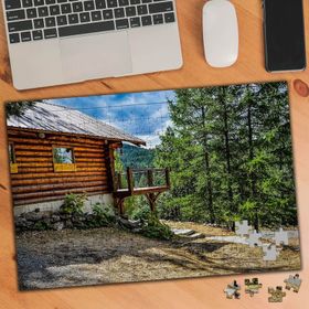75095 Naturel Ahşap Yayla Evi 240 Parça Puzzle Yapboz