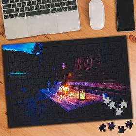 75096 Karanlıkta Fener ve Ahşap Ev 240 Parça Puzzle Yapboz