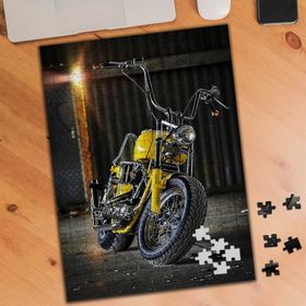 75121 Park Halinde Sarı Motorsiklet 240 Parça Puzzle Yapboz