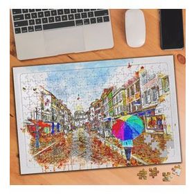 75128 Suluboya Sanatı Şemsiyeli Kız 240 Parça Puzzle Yapboz