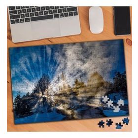75133 Karlı Ağaçlar ve Kış Güneşi 240 Parça Puzzle Yapboz