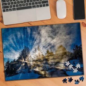75133 Karlı Ağaçlar ve Kış Güneşi 240 Parça Puzzle Yapboz