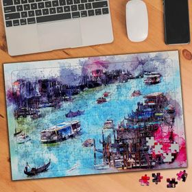 75171 Suluboya Sanatı Sandal ve Tekneler 240 Parça Puzzle Yapboz