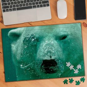 75172 Suyun İçinde Beyaz Kutup Ayısı 240 Parça Puzzle Yapboz
