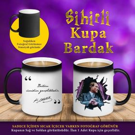 7519 Atatürk Ümidim Gençliktedir Sözü Sihirli Fincan Kupa Bardak