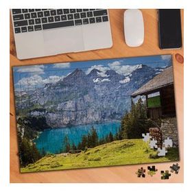 75227 Mavi Göl Etrafında Dağ Manzarası 240 Parça Puzzle Yapboz