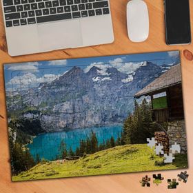 75227 Mavi Göl Etrafında Dağ Manzarası 240 Parça Puzzle Yapboz