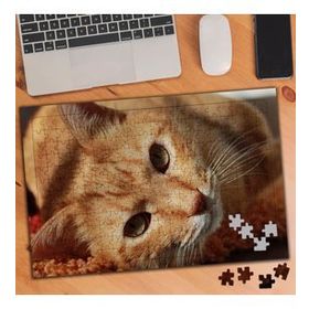 75232 Sarı Tüylü Sevimli Kedi 240 Parça Puzzle Yapboz