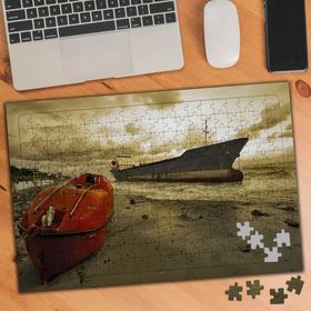 75266 Denizde Yük Gemisi Kayık 240 Parça Puzzle Yapboz
