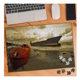 75266 Denizde Yük Gemisi Kayık 240 Parça Puzzle Yapboz