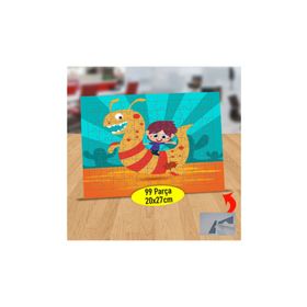 7531497 Canavar Üstünde Küçük Çocuk 99 Parça Puzzle Yapboz Tablo