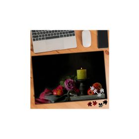 75370 Siyah Zeminde Mum Çiçek ve Meyve 240 Parça Puzzle Yapboz