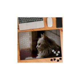 75419 Beyaz Tüylü Sevimli Kedi 240 Parça Puzzle Yapboz