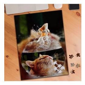 75437 Fanustaki Balığı İzleyen Kedi 240 Parça Puzzle Yapboz