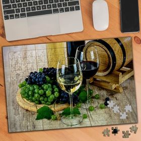 75466 Siyah ve Beyaz Üzüm Şarabı Resmi 240 Parça Puzzle Yapboz