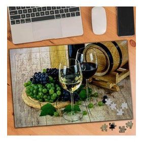 75466 Siyah ve Beyaz Üzüm Şarabı Resmi 240 Parça Puzzle Yapboz