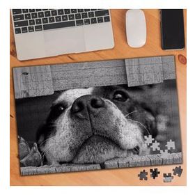 75468 Gri Renkte Sevimli Köpek 240 Parça Puzzle Yapboz