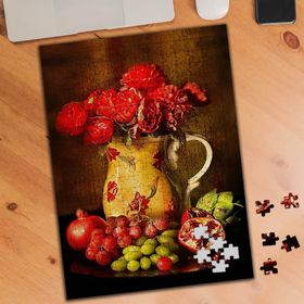 75470 Vazodaki Çiçekler ve Meyve Resmi 240 Parça Puzzle Yapboz