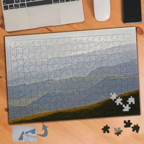755 Dağların Gri Tonları 240 Parça Puzzle Yapboz Tablo