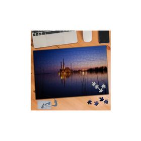 756 Gölün Ortasındaki Işıklı Yaşam 240 Parça Puzzle Yapboz Tablo