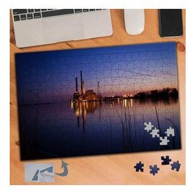 756 Gölün Ortasındaki Işıklı Yaşam 240 Parça Puzzle Yapboz Tablo