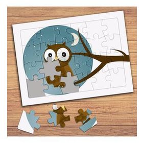 75968 Dalda Sevimli Baykuş Çocuklara Özel Puzzle Yapboz Tablo