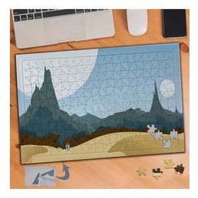 760 İllüstrasyon Dağlar Ve Gökyüzü 240 Parça Puzzle Yapboz Tablo