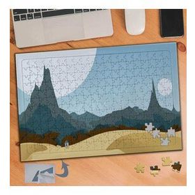 760 İllüstrasyon Dağlar Ve Gökyüzü 240 Parça Puzzle Yapboz Tablo