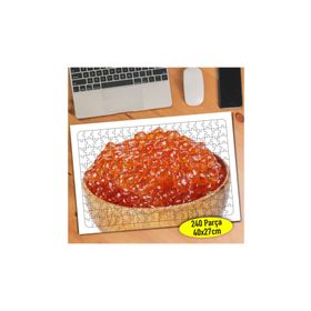 76087734 Kırmızı Havyar Balık Yumurtası 240 Parça Puzzle Yapboz