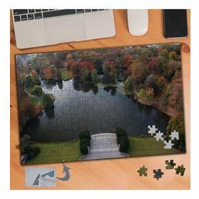 761 Havadan Çekim Gölet Ve Ağaçlar 240 Parça Puzzle Yapboz Tablo