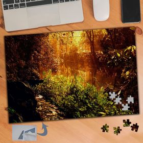 762 Çalılar Arasından Göl Manzara 240 Parça Puzzle Yapboz Tablo
