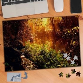 762 Çalılar Arasından Göl Manzara 240 Parça Puzzle Yapboz Tablo