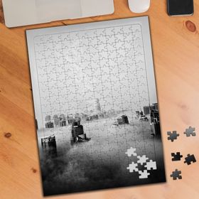 7622 Siyah Beyaz Şehir Silüeti 240 Parça Puzzle Yapboz