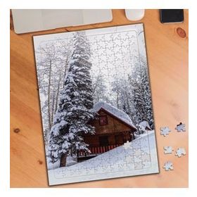 76448 Karlı Çam Ağacı Dağ Evi 240 Parça Puzzle Yapboz